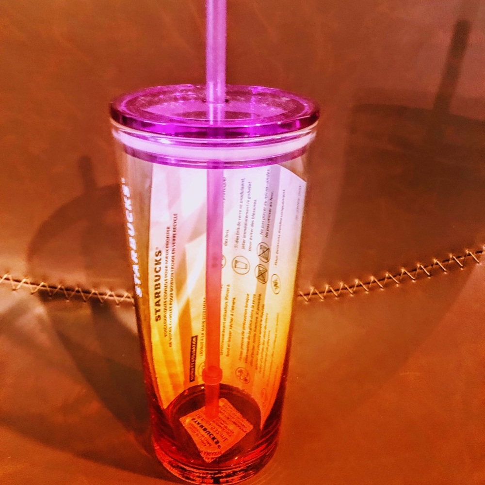 Starbucks Summer Sunset Glass Tumbler